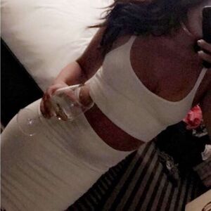 White pencil skirt